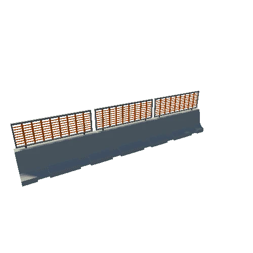 Concrete Linked Barrier w_fence